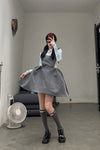 SHUSHUTONG open back dress aw21dr07 gray